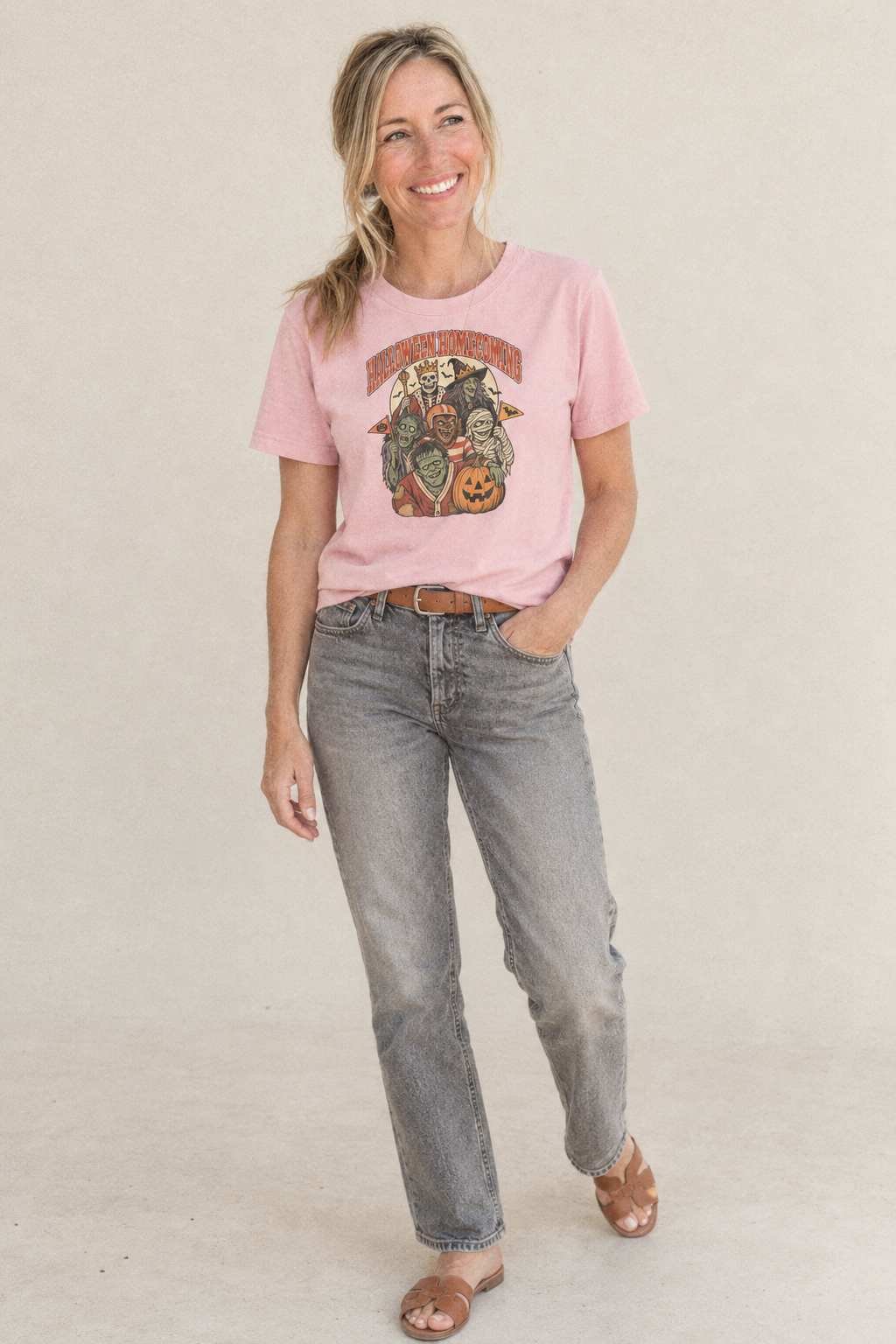 Halloween Homecoming Ghoul Mixer Classic T-shirt – studio model photo