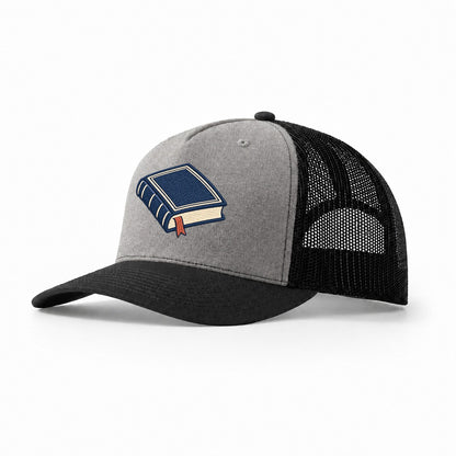Hardcover Book Tiny Solo Marks Trucker Hat – Grey Black
