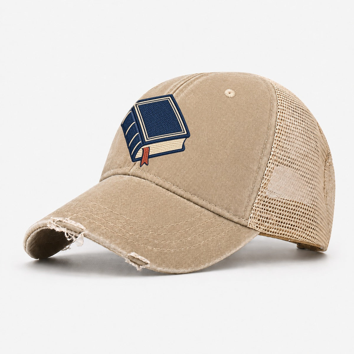 Hardcover Book Tiny Solo Marks Washed Trucker Hat – Khaki