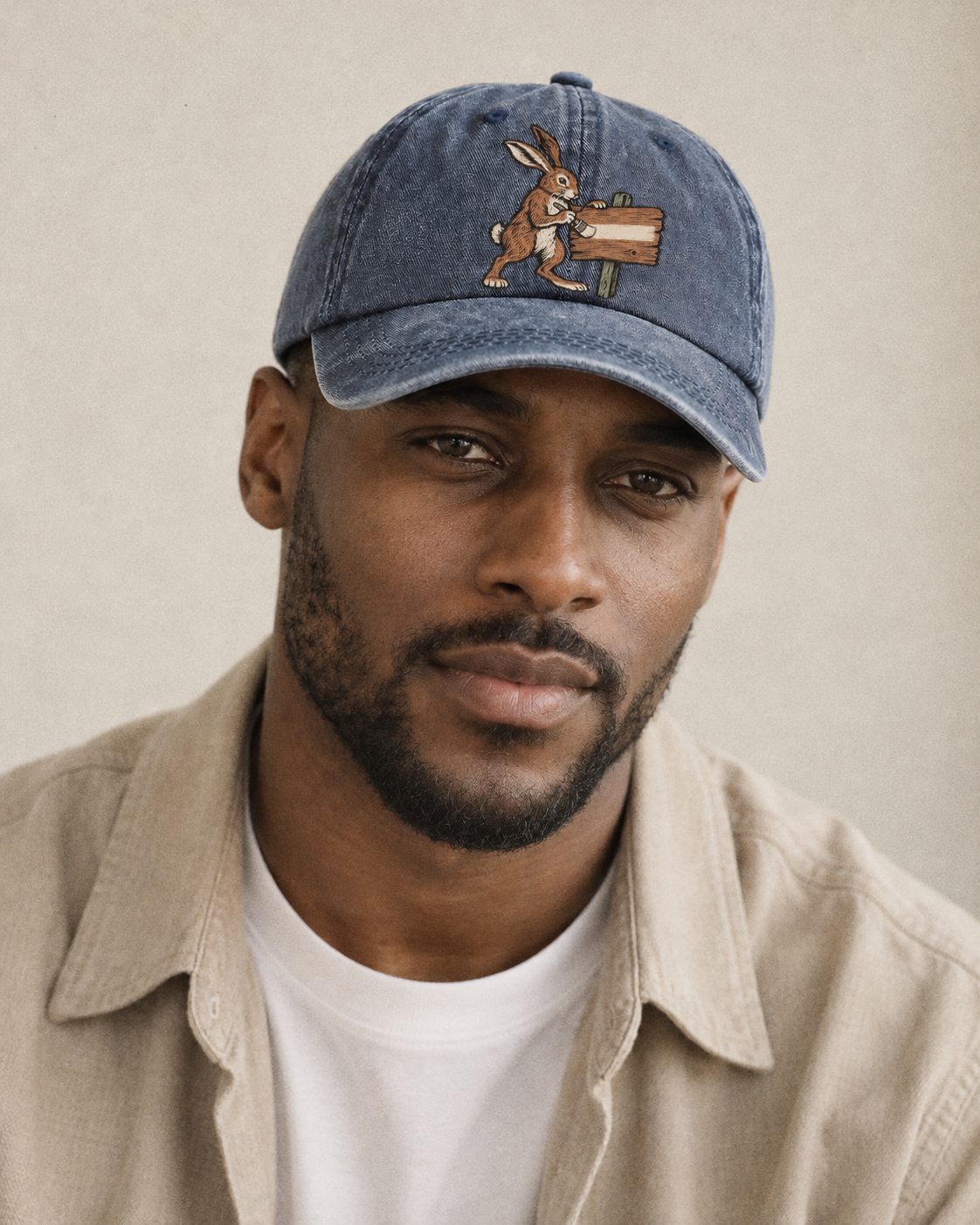 Model wearing the cap