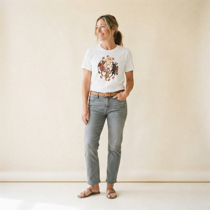 Harvest Stomp Cryptid Hoedown Classic T-shirt – studio model photo