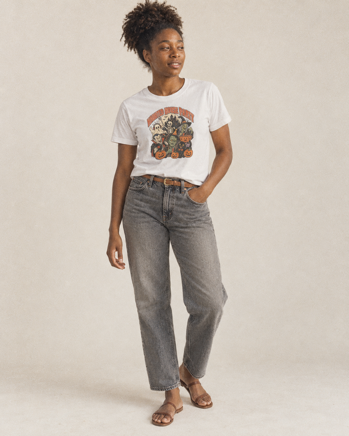 Haunted House Party Ghoul Mixer Classic T-shirt – studio model photo