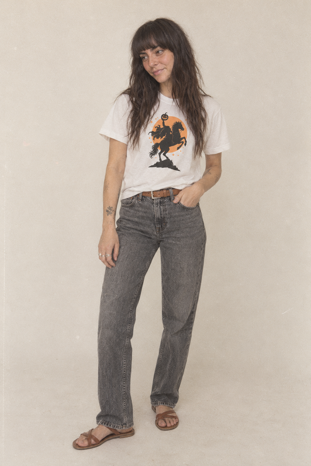 Headless Rider Full Moon Classic T-shirt – studio model photo