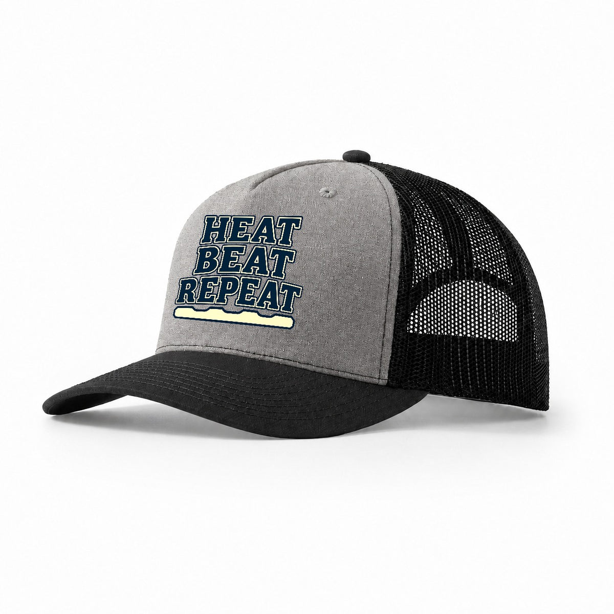 Heat Beat Repeat Blacksmithing Trucker Hat – Grey Black