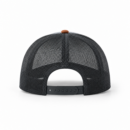 Heather Grey-Rust-Charcoal — back view