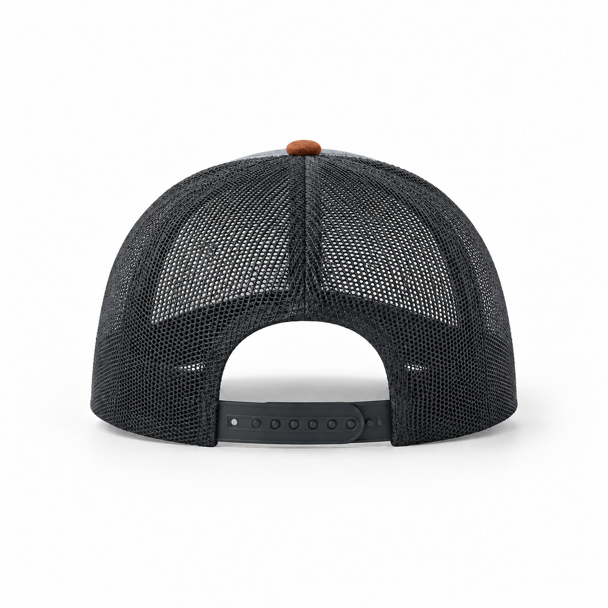 Heather Grey-Rust-Charcoal — back view