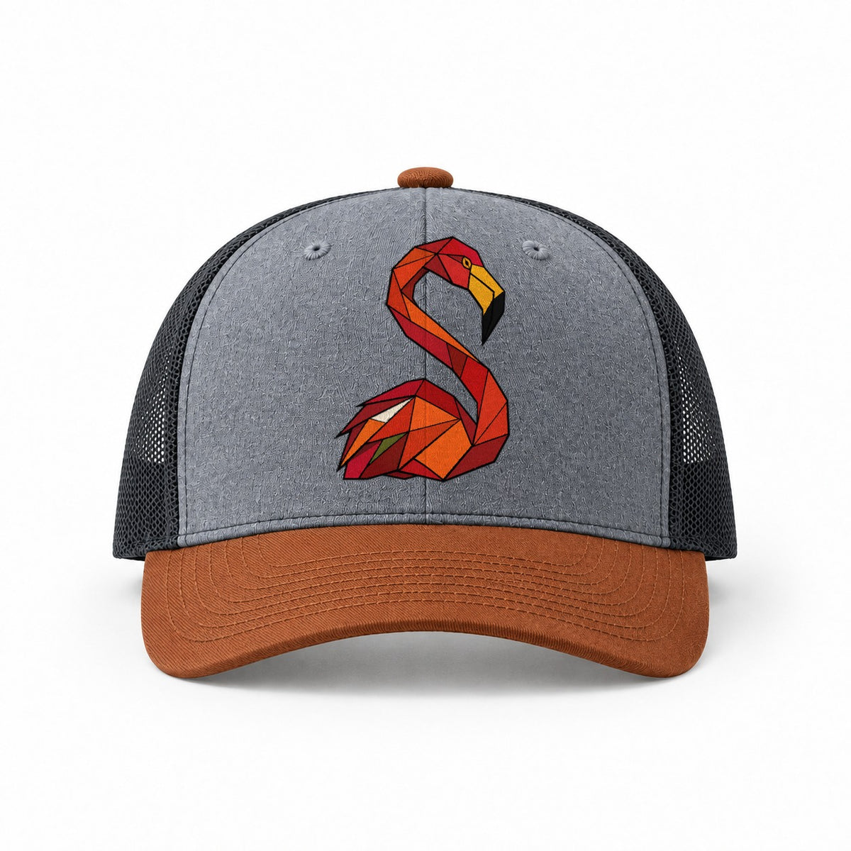 Heather Grey-Rust-Charcoal — front view