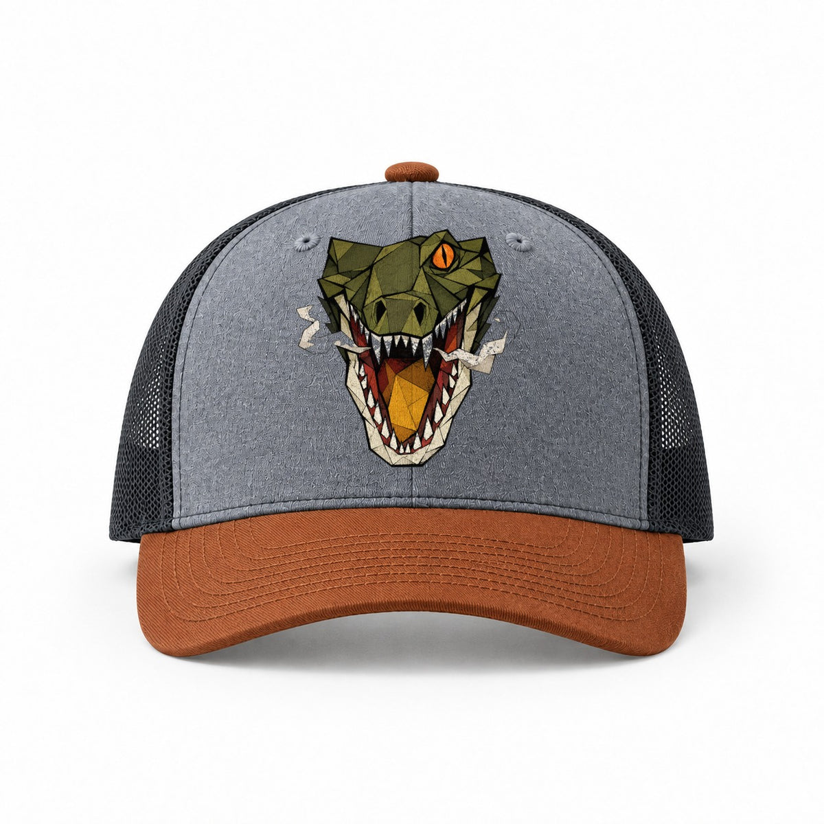 Heather Grey-Rust-Charcoal — front view