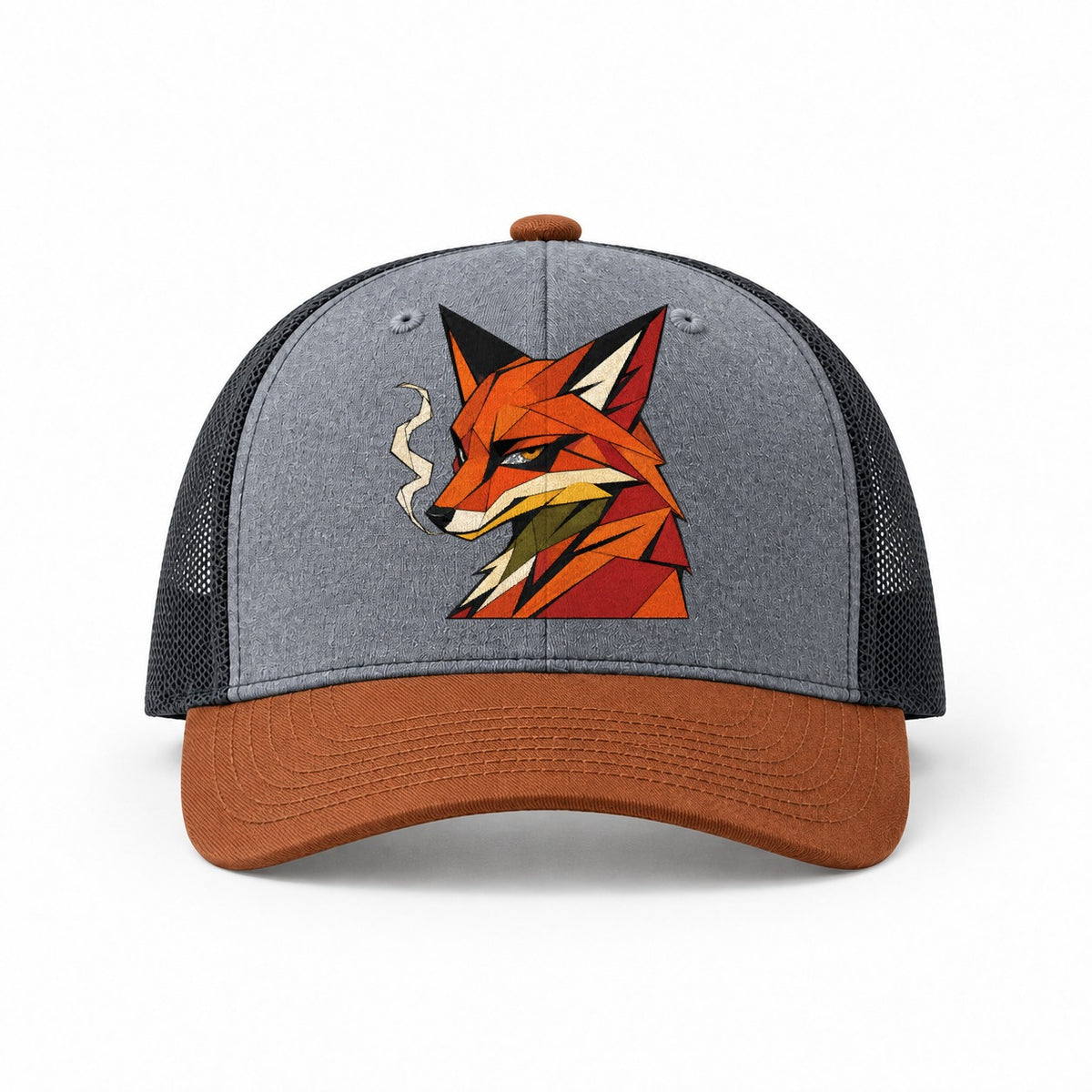 Heather Grey-Rust-Charcoal — front view