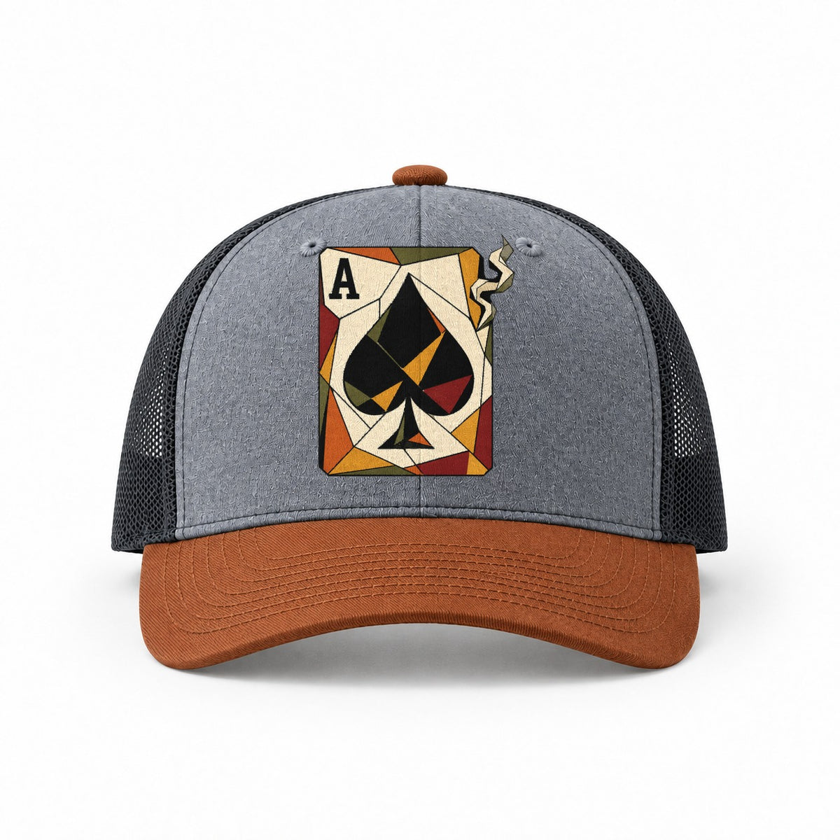Heather Grey-Rust-Charcoal — front view