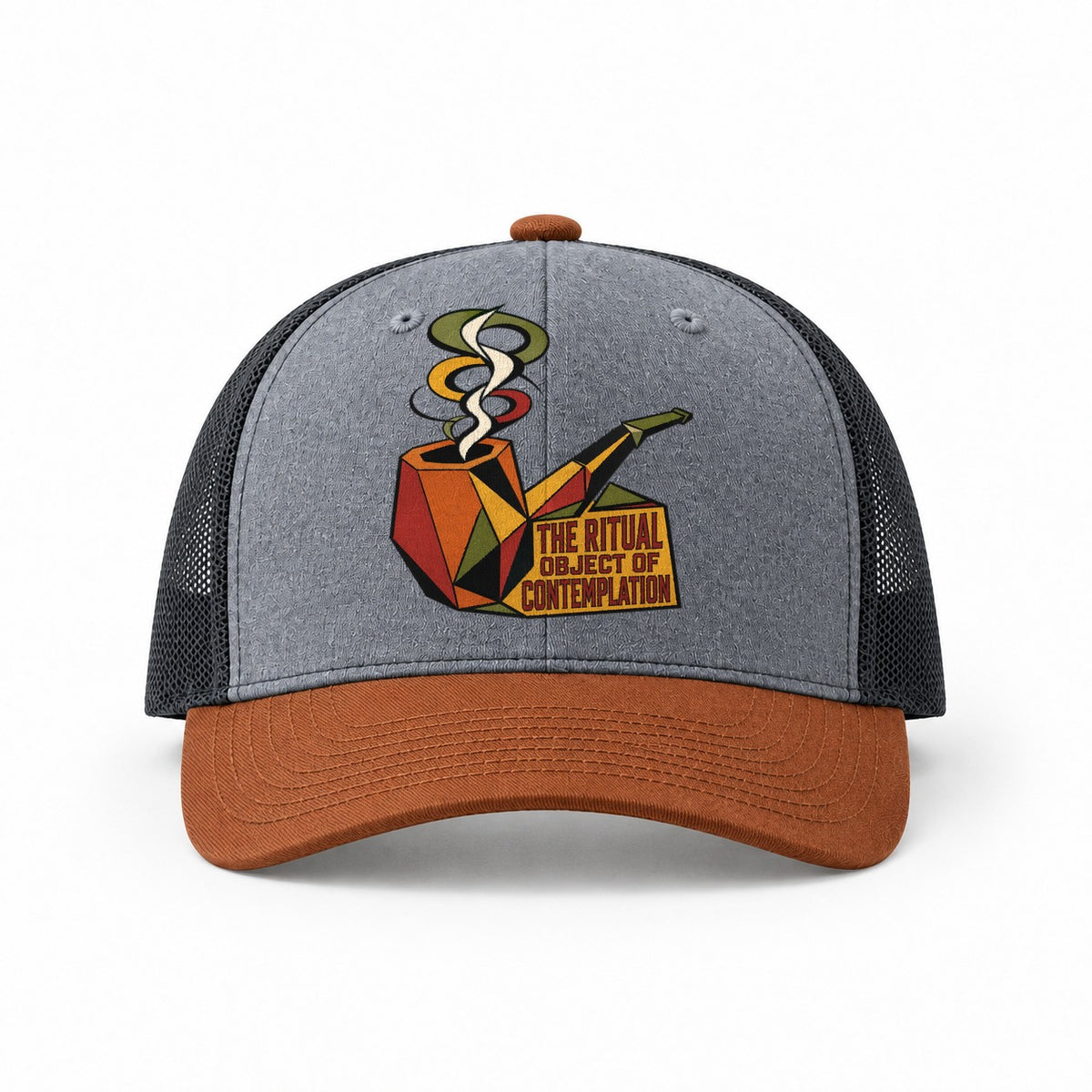 Heather Grey-Rust-Charcoal — front view