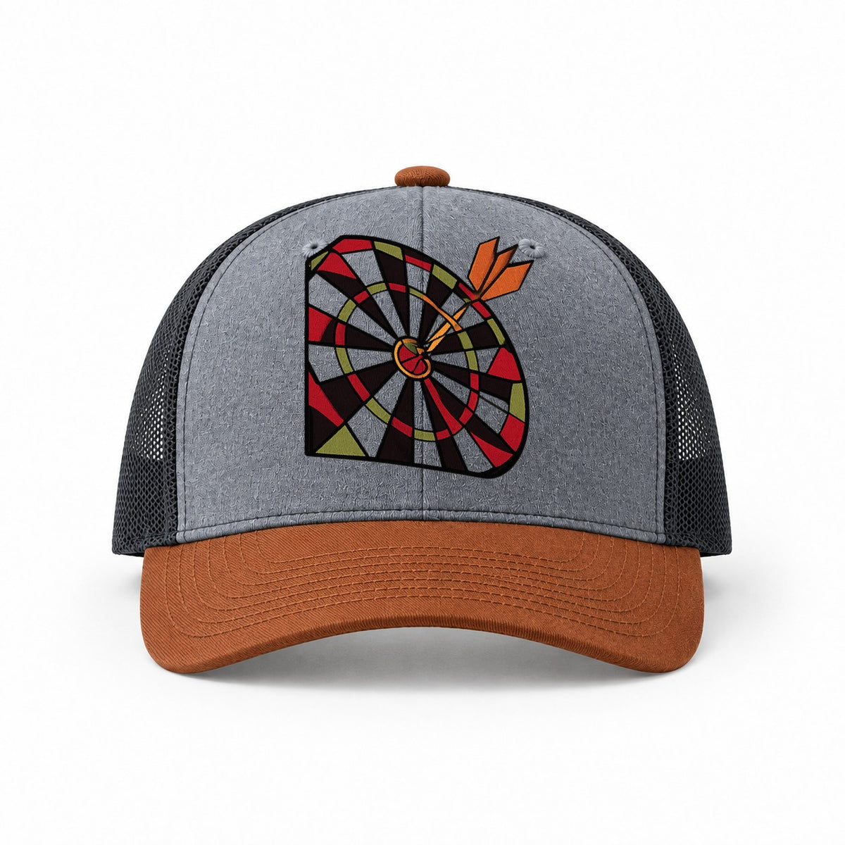 Heather Grey-Rust-Charcoal — front view