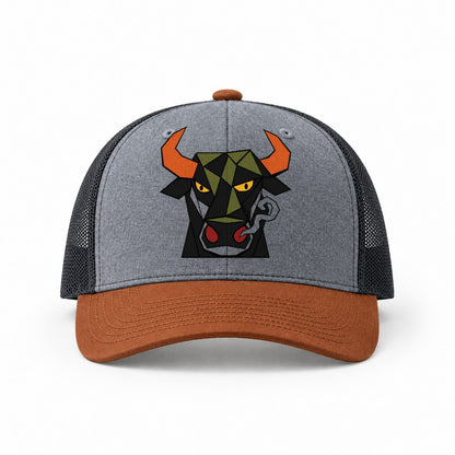 Heather Grey-Rust-Charcoal — front view