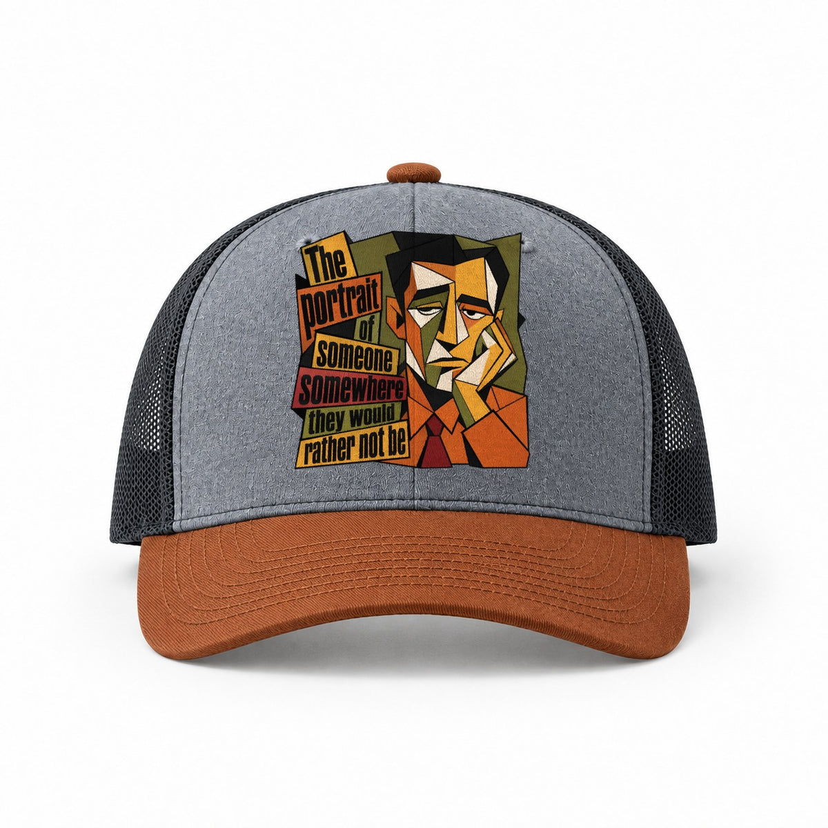 Heather Grey-Rust-Charcoal — front view