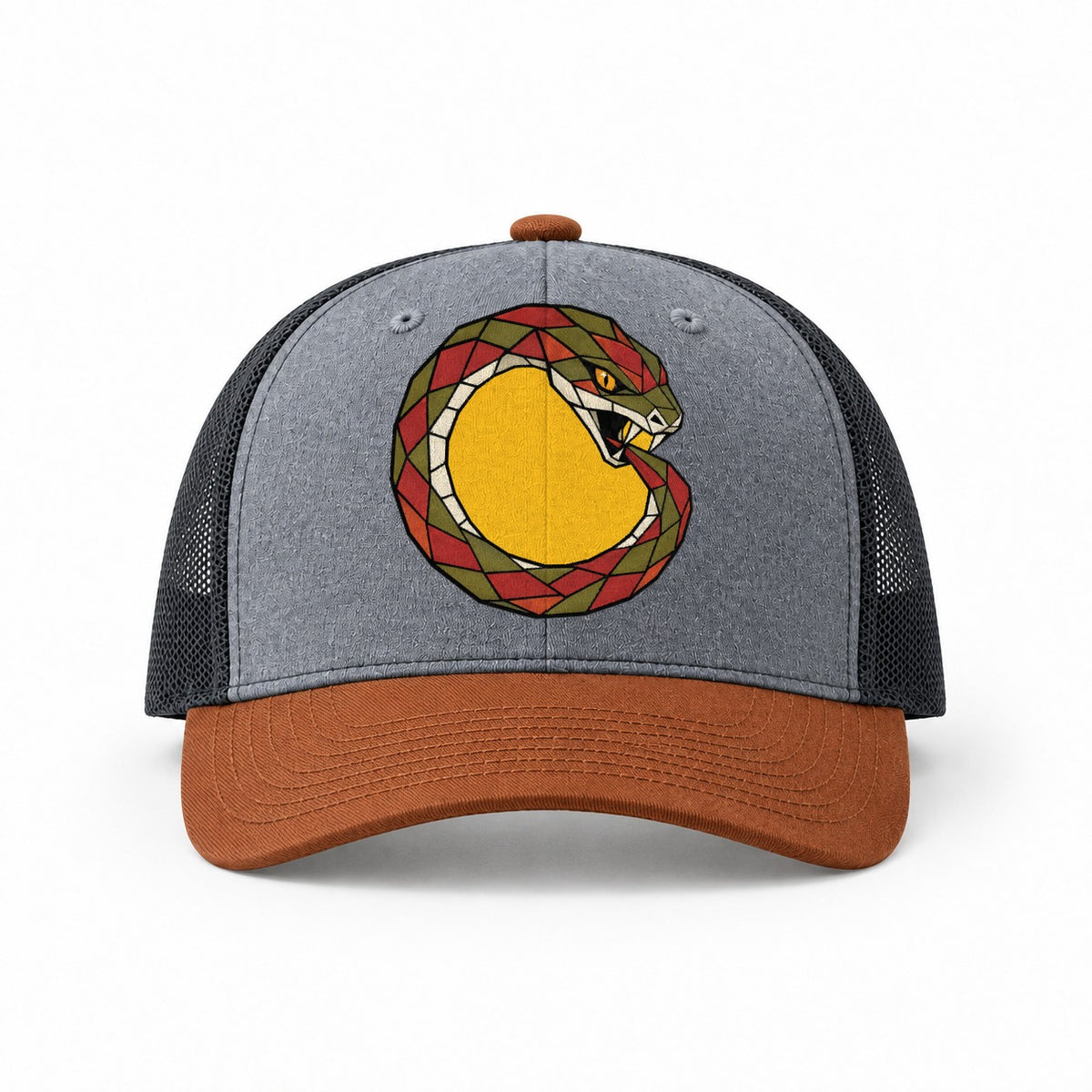 Heather Grey-Rust-Charcoal — front view