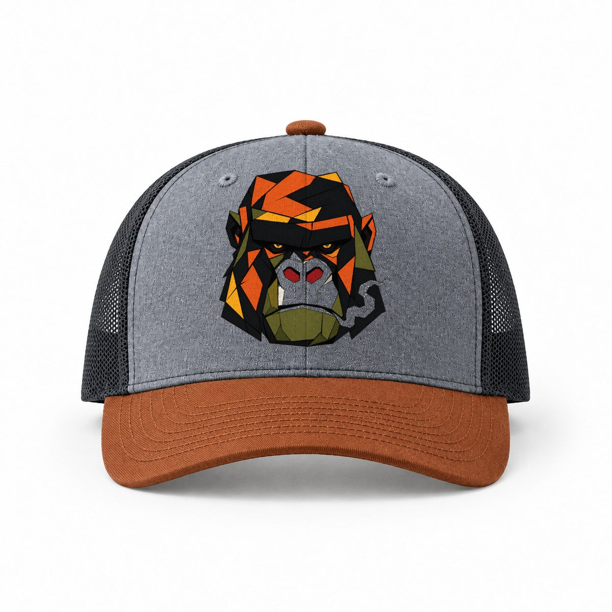 Heather Grey-Rust-Charcoal — front view