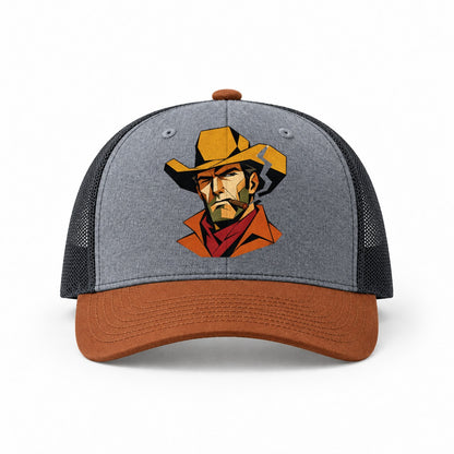 Heather Grey-Rust-Charcoal — front view