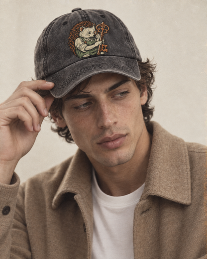Model wearing the cap