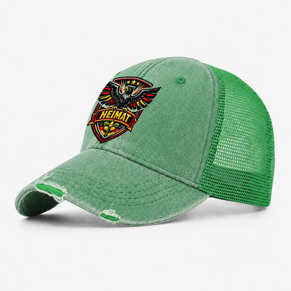 Heimat Crest Washed Trucker Hat – Ink Green