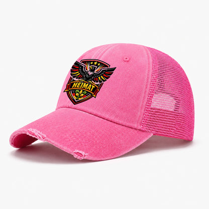 Heimat Crest Washed Trucker Hat – Rose
