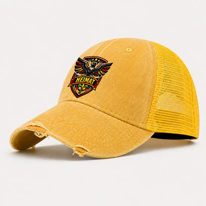 Heimat Crest Washed Trucker Hat – Yellow