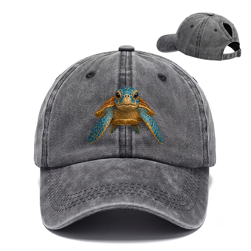 Sea Turtle Ponytail Baseball Cap