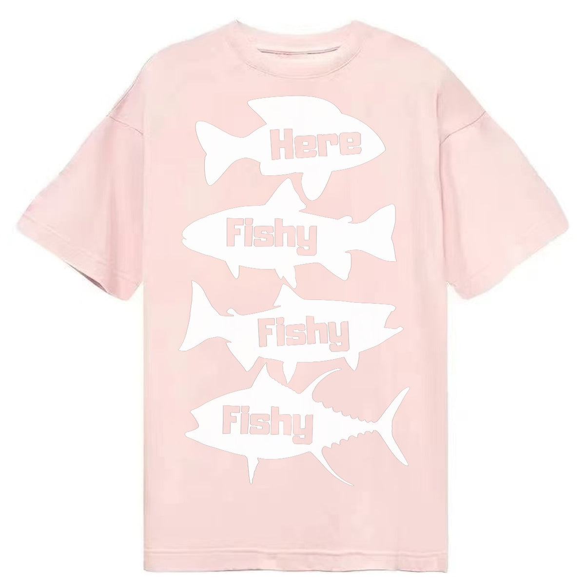 Here Fishy Fishy Fishy Classic T-shirt – pink