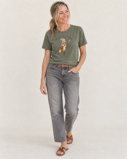 Here To Stir The Pot Kerfuffle Club Classic T-shirt – studio model photo