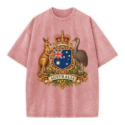 Heritage Coat Badge Vintage T-shirt – Dusty Rose(Rose)