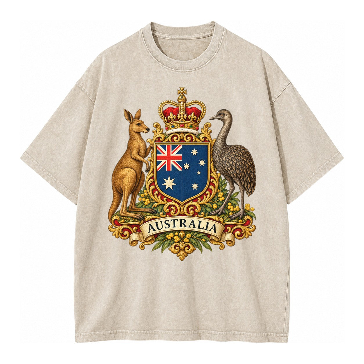Heritage Coat Badge Vintage T-shirt – Off White