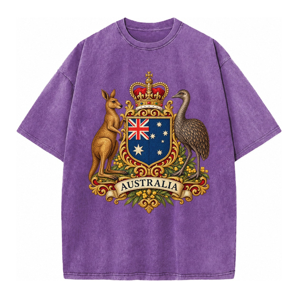 Heritage Coat Badge Vintage T-shirt – Purple