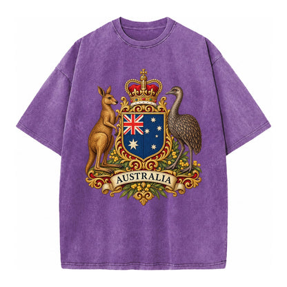 Heritage Coat Badge Vintage T-shirt – Purple