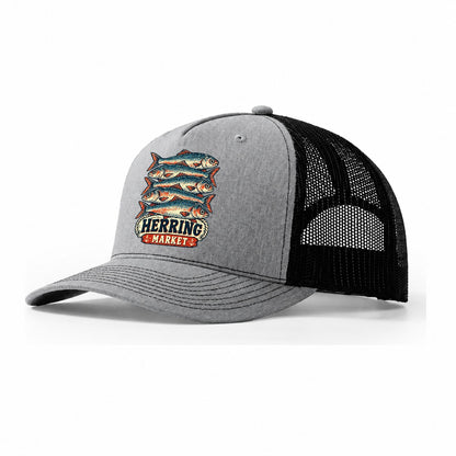 Herring Market Stack Fishing Club Trucker Hat – Sport Grey Black