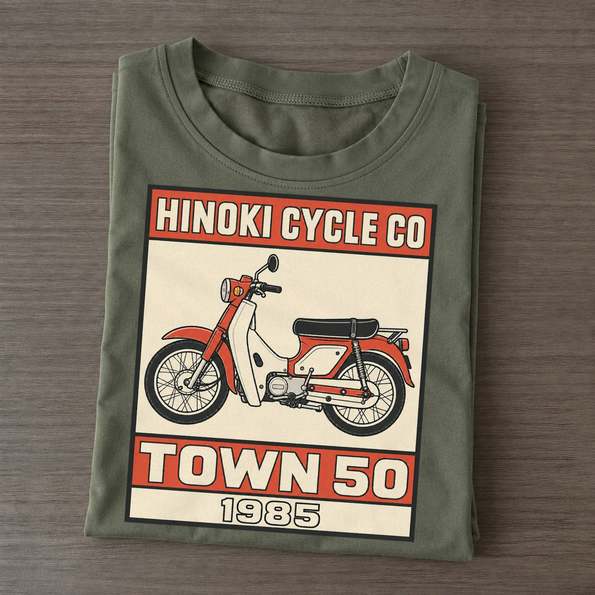 Hibari Town 50 Showa Speed Plates Classic T-shirt – Army Green
