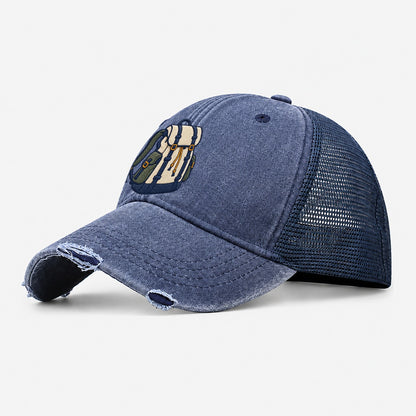 Hiking Backpack Tiny Solo Marks Washed Trucker Hat – Navy