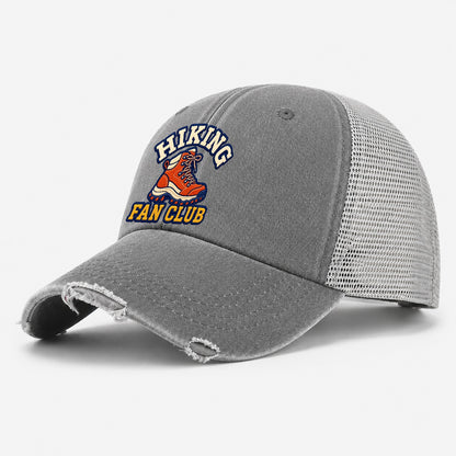Hiking Fan Club Washed Trucker Hat – Grey