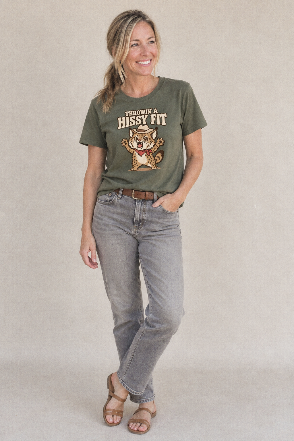 Throwin' A Hissy Fit Well I Declare Classic T-shirt – studio model photo