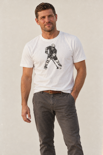 Hockey Skater Wrist Shot Global Sports Ink Figures Classic T Shirt B6D34Ab9 – studio model photo