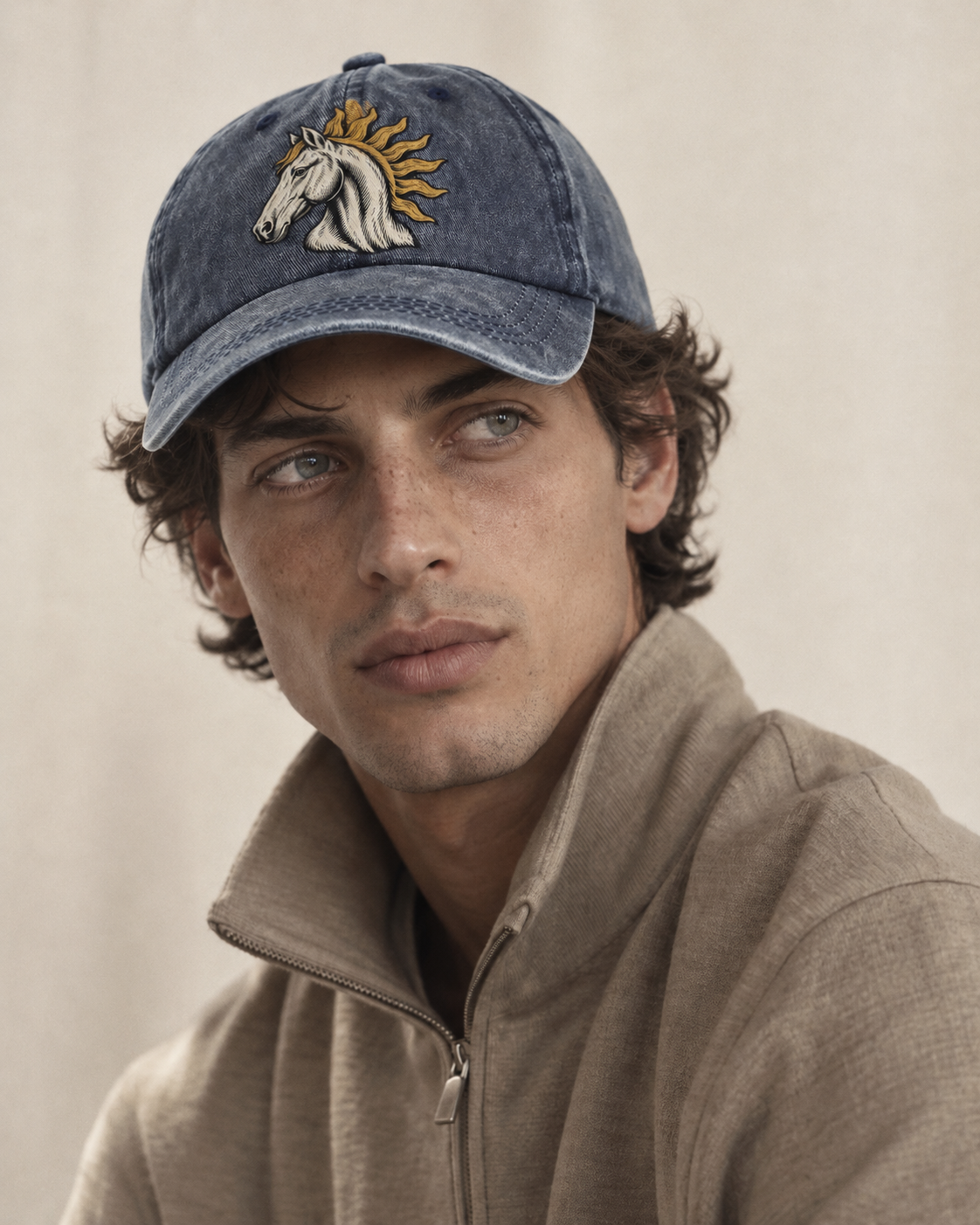 Model wearing the cap