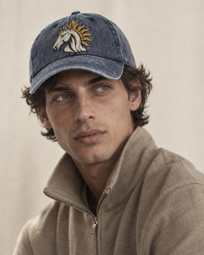 Model wearing the cap