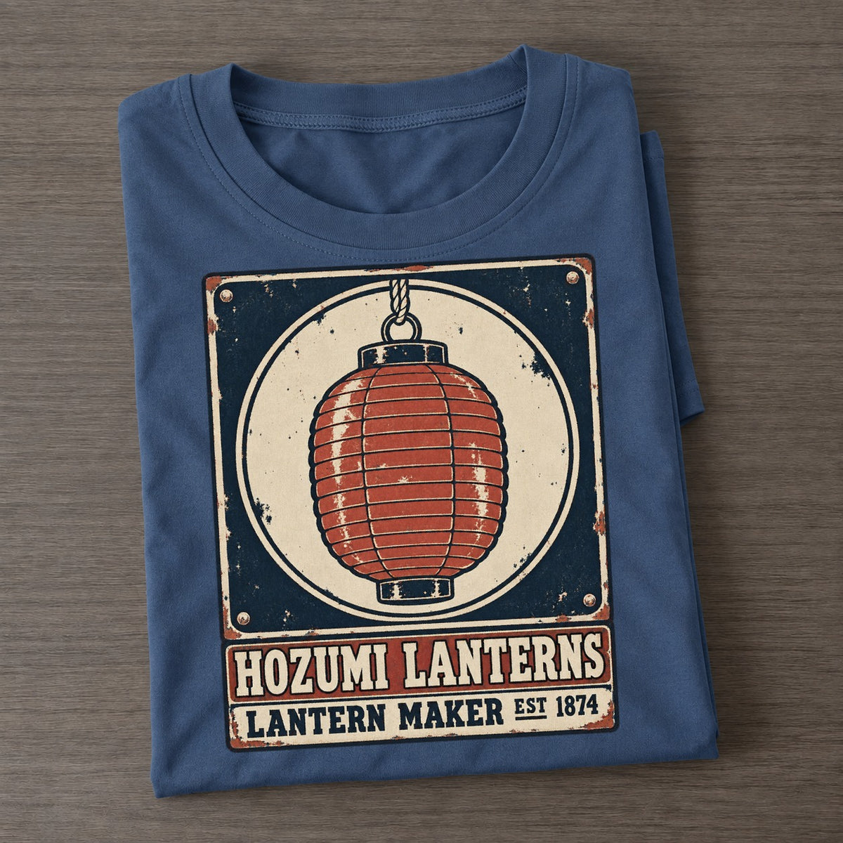 Hozumi Lantern Works Noren Trade Co Classic T-shirt – Twilight Navy