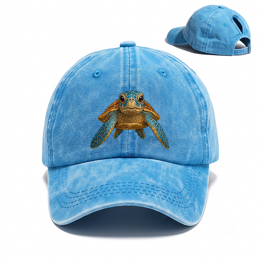 Sea Turtle Ponytail Baseball Cap