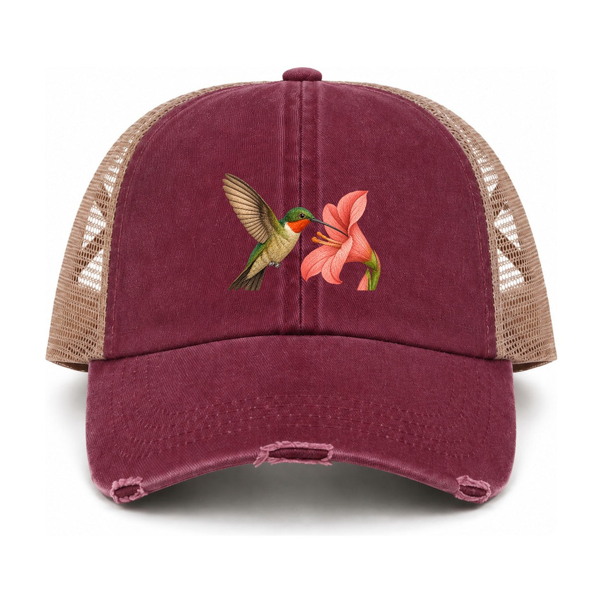 Burgundy-Khaki — front view