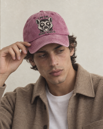 Model wearing the cap