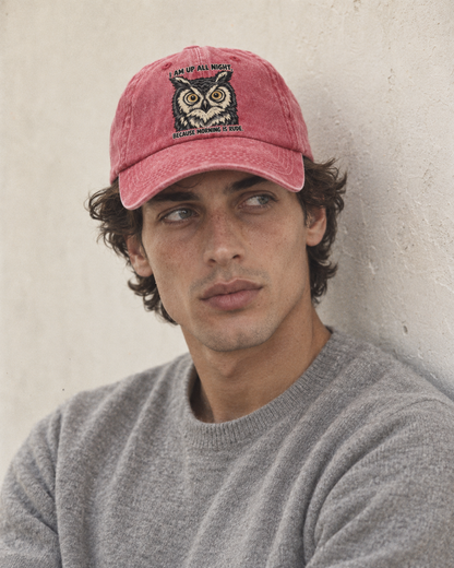 Model wearing the cap