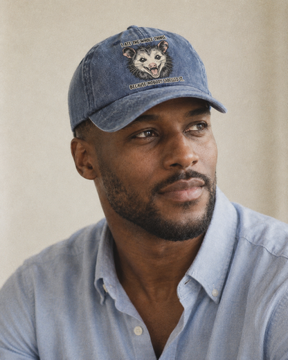 Model wearing the cap