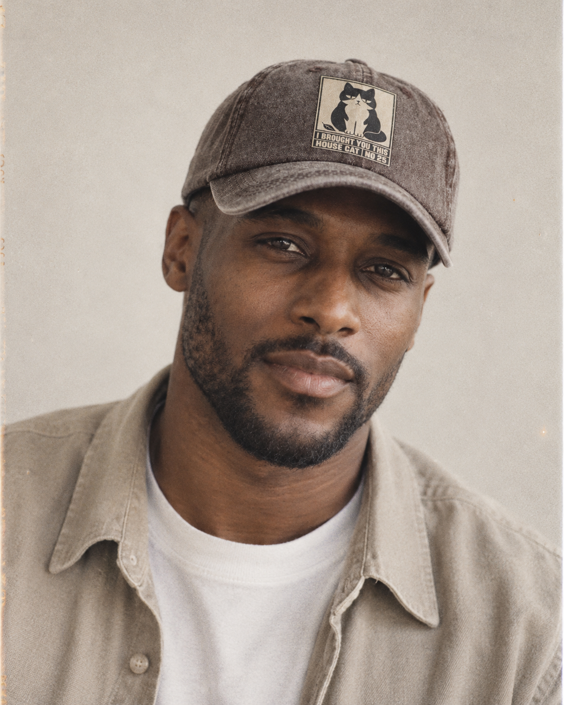Model wearing the cap