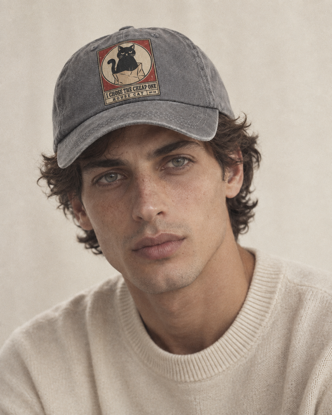 Model wearing the cap