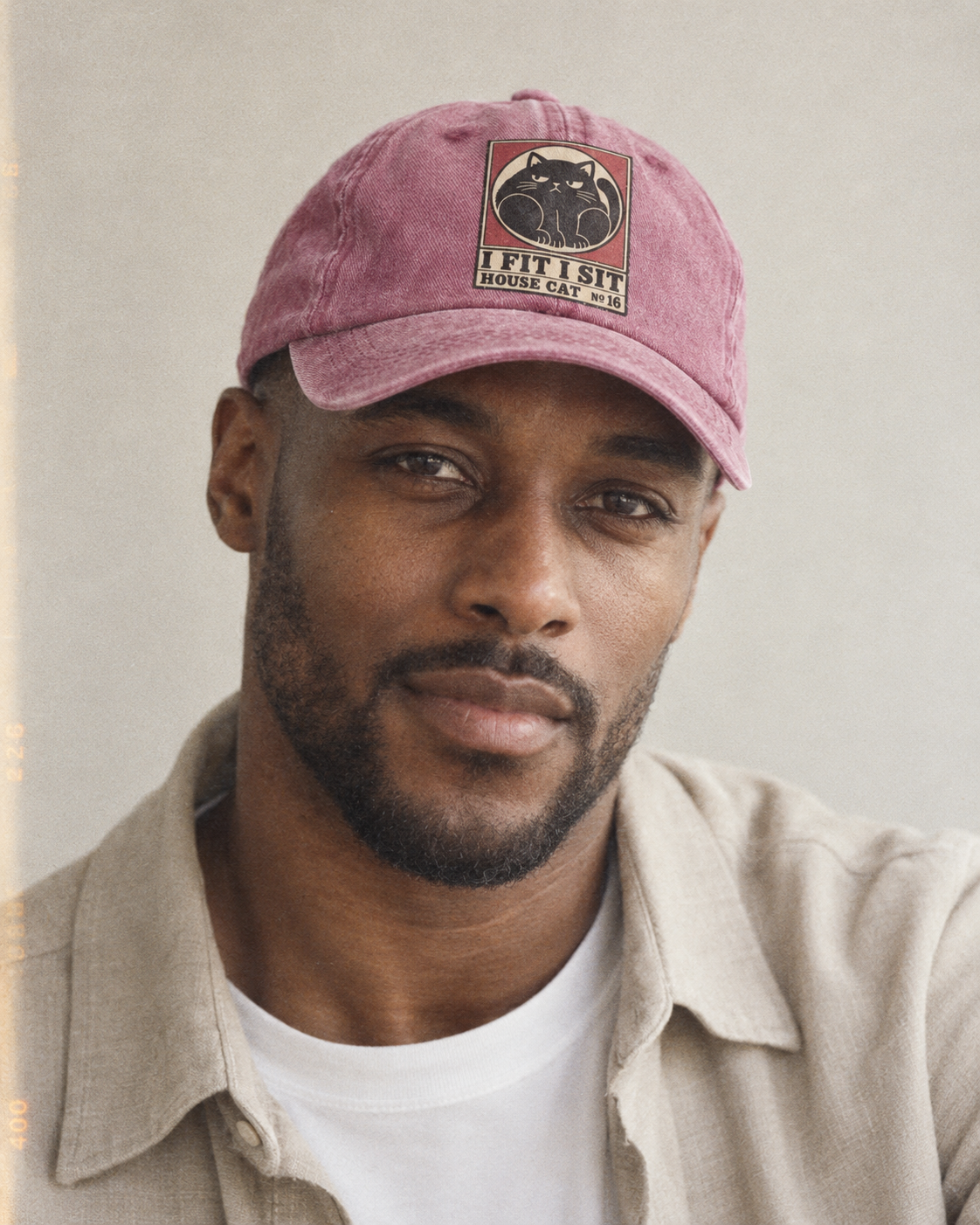 Model wearing the cap