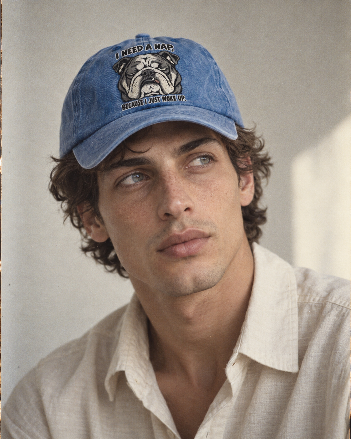 Model wearing the cap